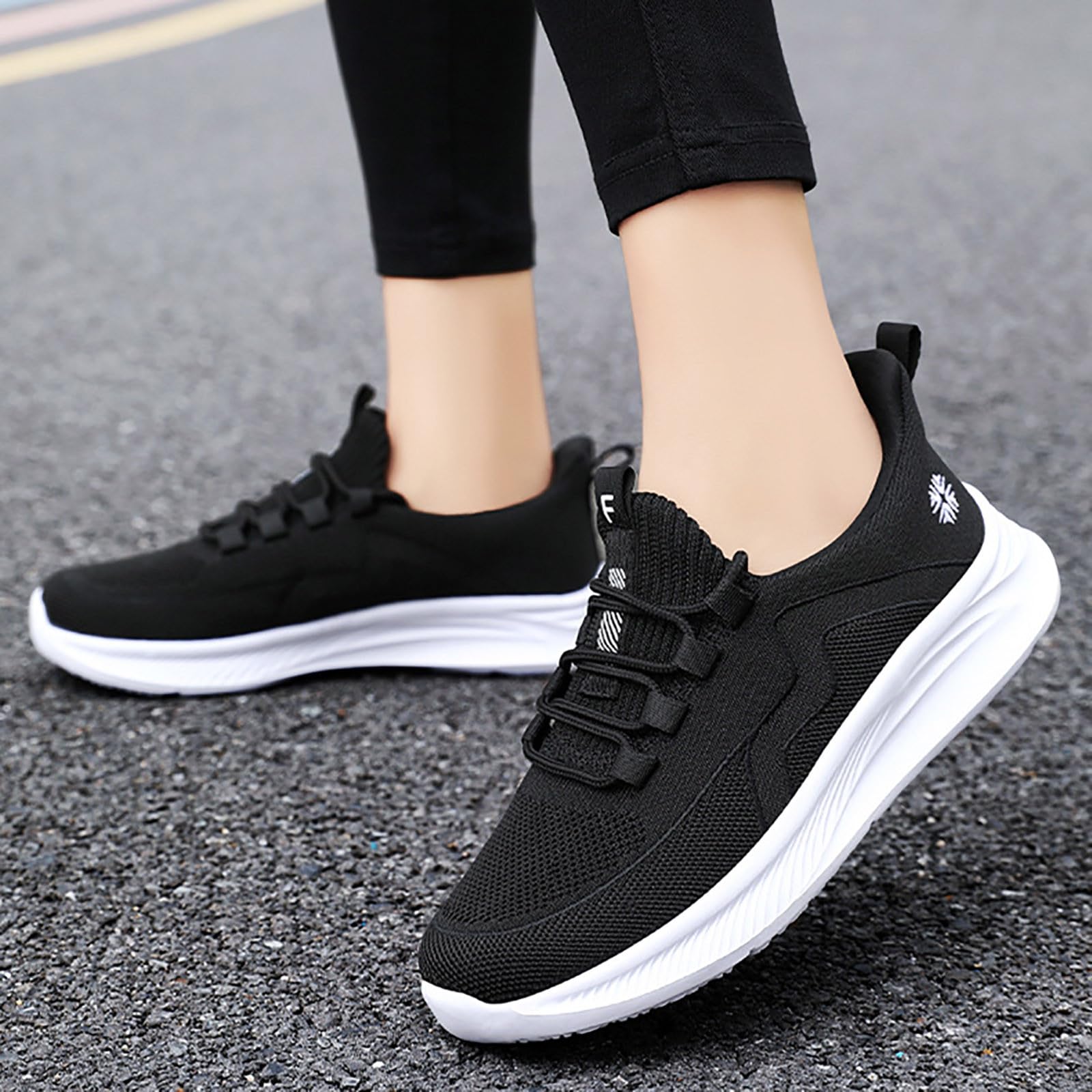 Zapatillas Sneakers Mujer con Horma Ancha Zapatos Deportivos Zapatos de Mujer Casuales de Verano Hueco Transpirable Tacón Casuales Deportivas Deportivas para Correr Ligero