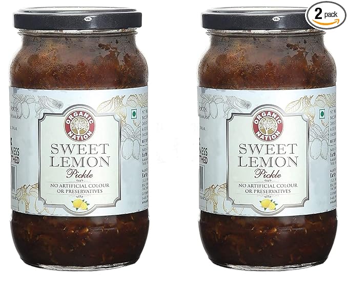 Organic Nation Sweet Lemon Pickle Pack Of 2
