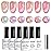 RARJSM Nude Pink Holographic Rainbow Glitter Cat Eye Gel Nail Polish Set 6Pcs Blue Rose Pink Purple Green Orange Galaxy Aurora Cateye Glitter with Magnetic Stick UV LED Curing Require Home Salon