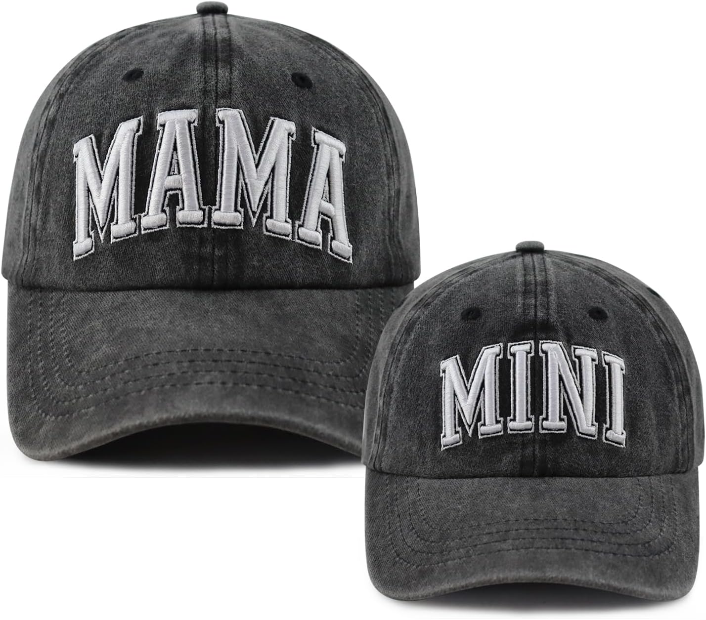Goyklrb 2PCS Mama and Mini Matching Baseball Cap for Mom Girl, Adjustable Cotton Embroidered Parent-Child Hat