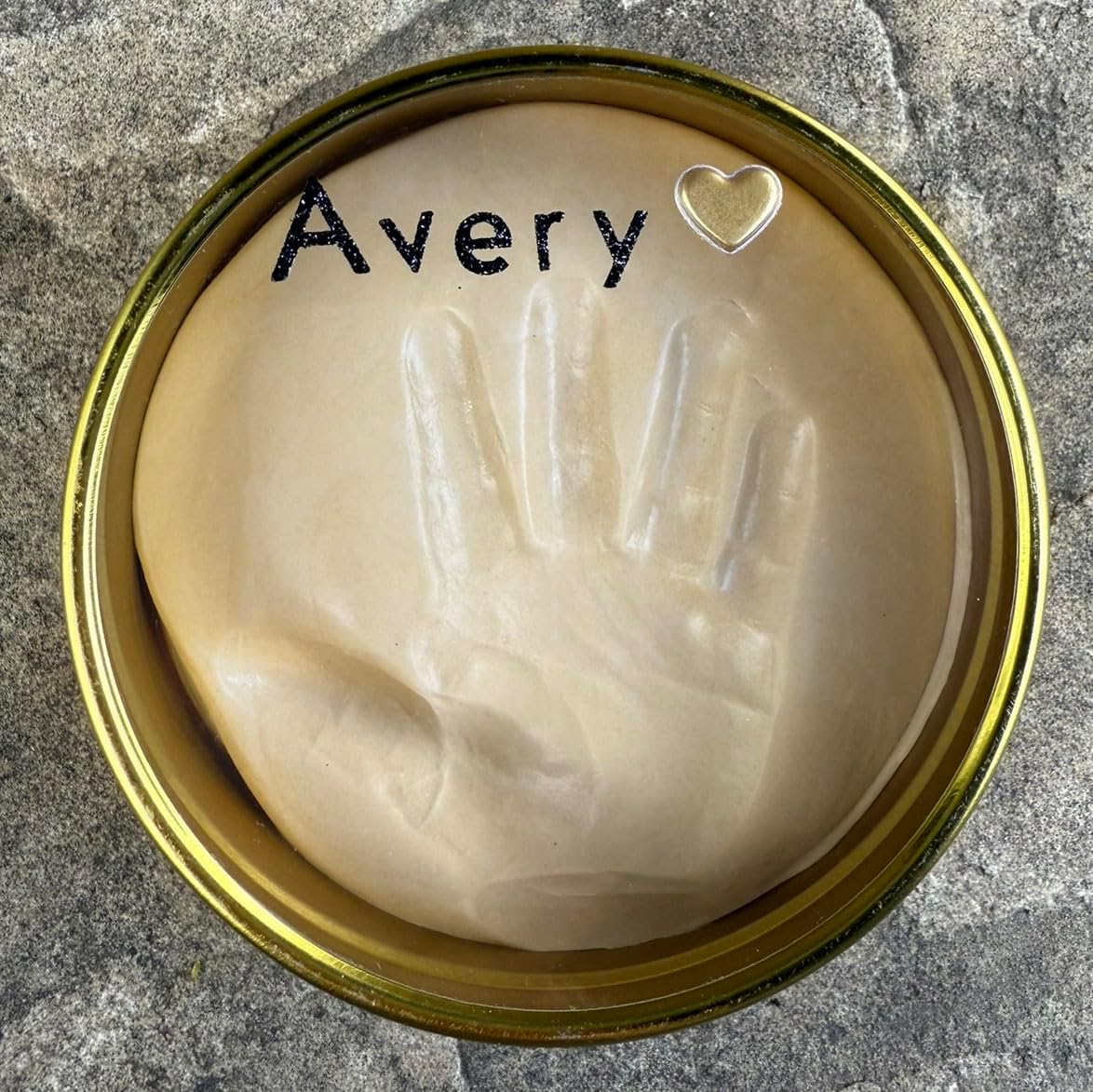 Unbreakable Bond Impression Kit, Self-Curing Keepsake Molds with Gold Display Tin, Two-Part Molding Putty, No Baking Required (Large)