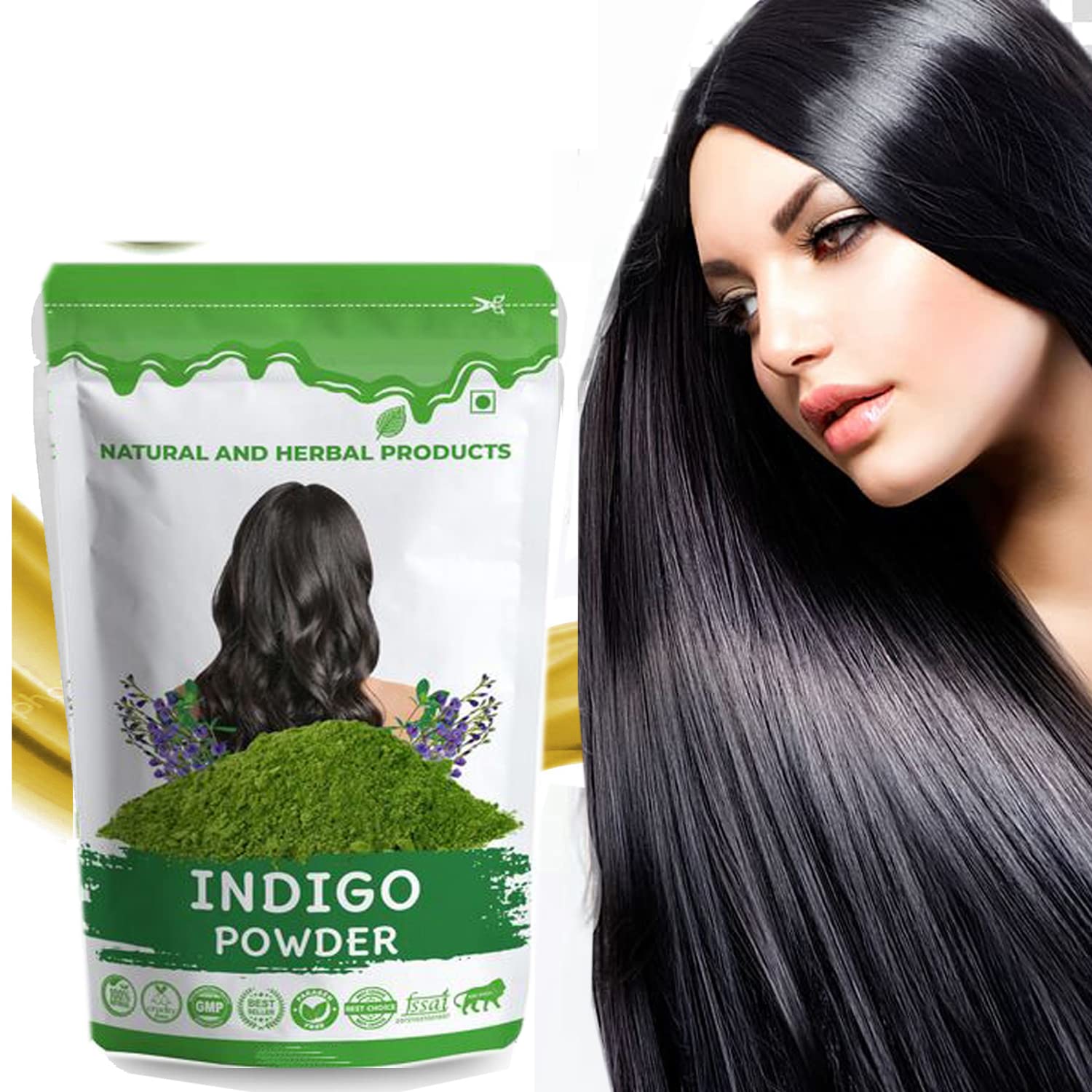 100% ORGANIC Indigo Powder For Hair & Beard Dye - Black-image-31