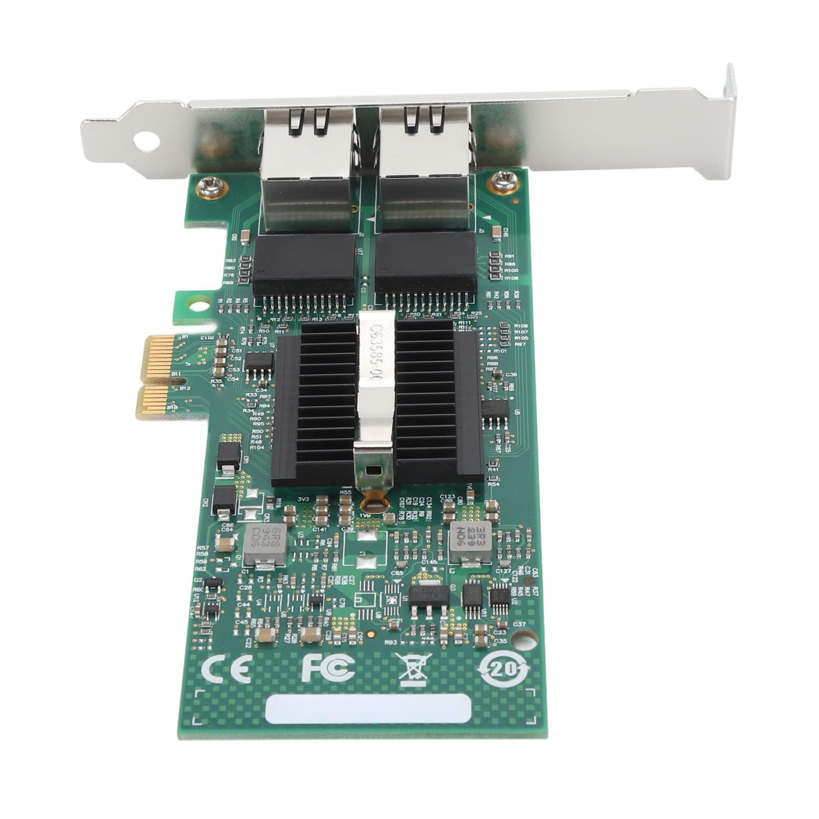 Carte Réseau RJ45, Carte Réseau Gigabit PCIE X1 Double Port 10/100/1000Mbps avec 2 Ports Ethernet RJ45 avec 4 Indicateurs LED
