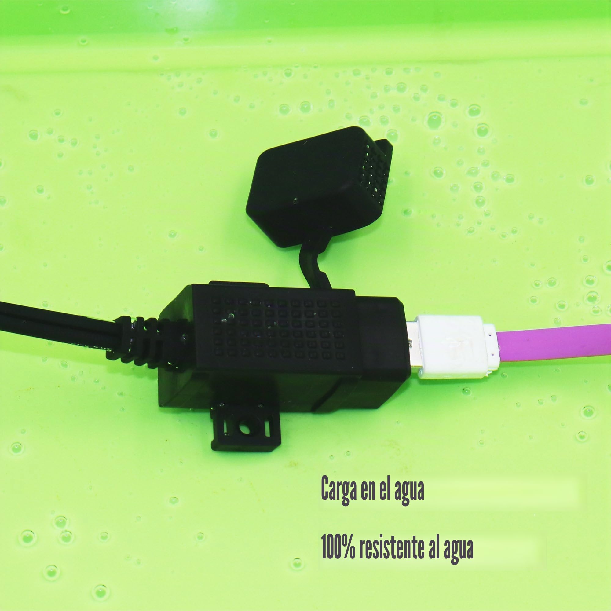 MOTOPOWER MP0609EA - Cargador Doble USB para Motocicleta (3,1 A, Impermeable, con arneses SAE)