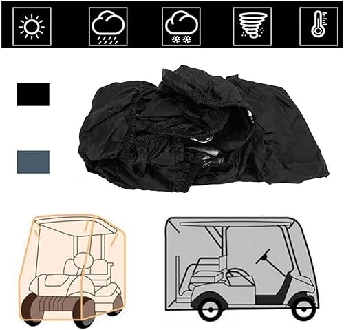 Miniatura 2 de ConPus - Funda para carrito de golf para 4 pasajeros, compatible con EZGO Club y Yamaha, impermeable, con revestimiento de PVC extra resistente al