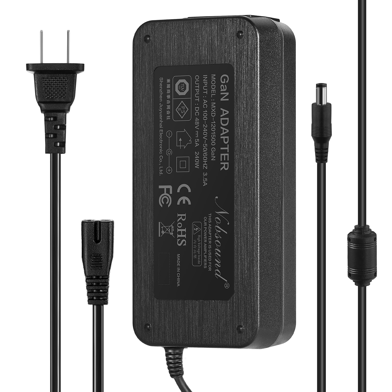 Amazon | Nobsound GaN 電源 48V/5A 240W： オーディオ専用設計 ノイズ