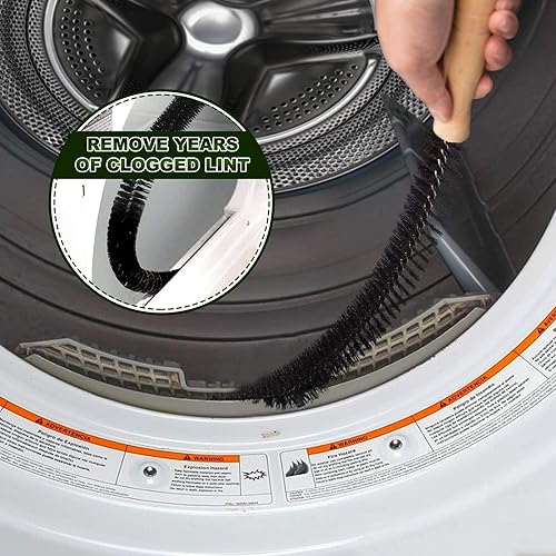 Miniatura 2 de Paquete de 2 cepillos removedor de pelusas, secador, kit de limpiador de ventilación, cepillo de pelusa, limpiador de trampa de ventilación, cepillo