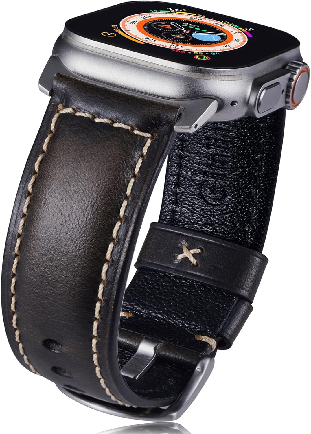 Gitalian Leather Band Compatible with Apple Watch Ultra3/2/1 Band 49mm 46mm 45mm 44mm 42mm for Men, Genuine Leather Replacement Strap for iWatch Series 10 9 8 7 6 5 SE