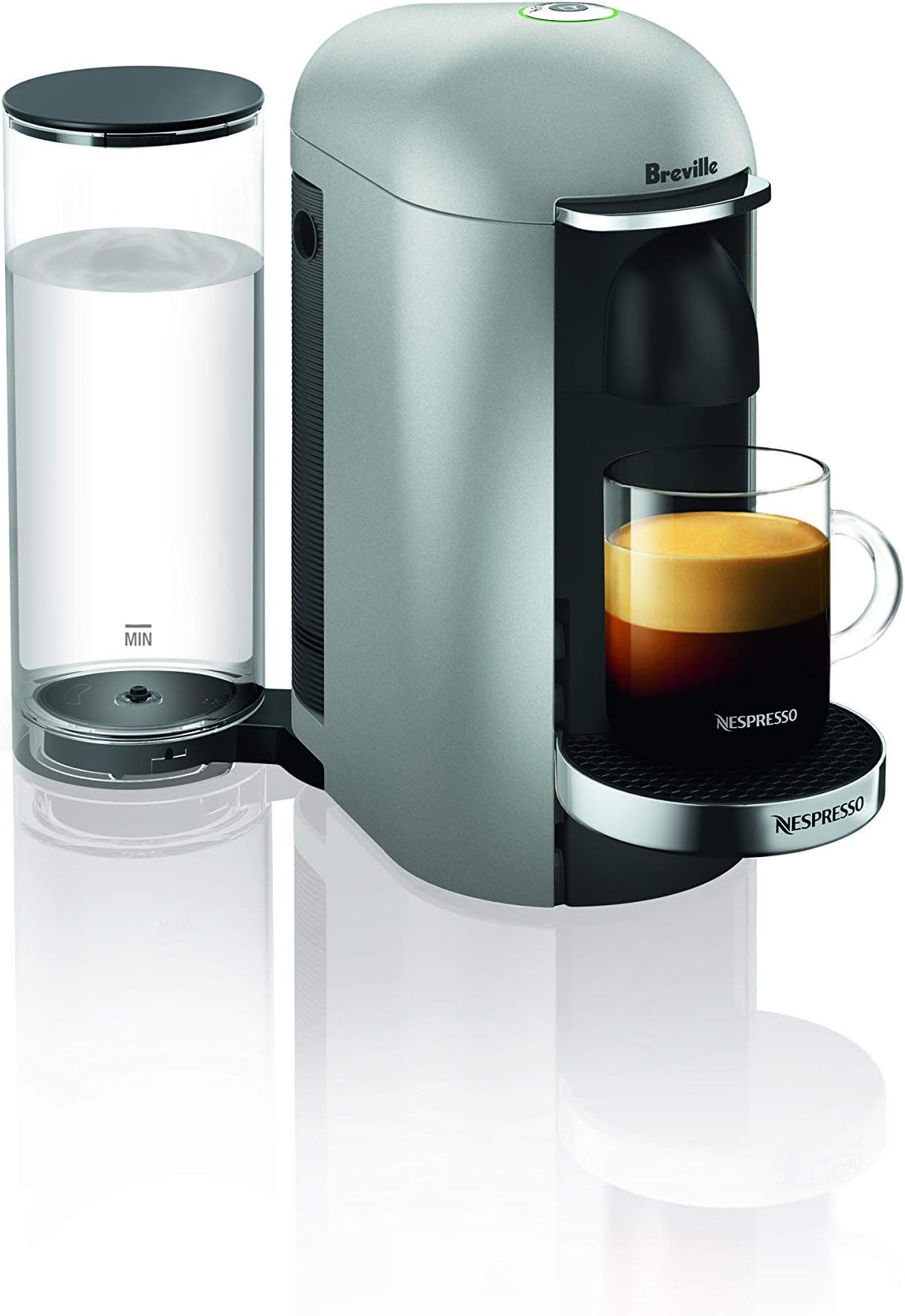 Breville-Nespresso USA BNV420SIL1BUC1 Nespresso VertuoPlus Deluxe Coffee and Espresso Maker by , Silver
