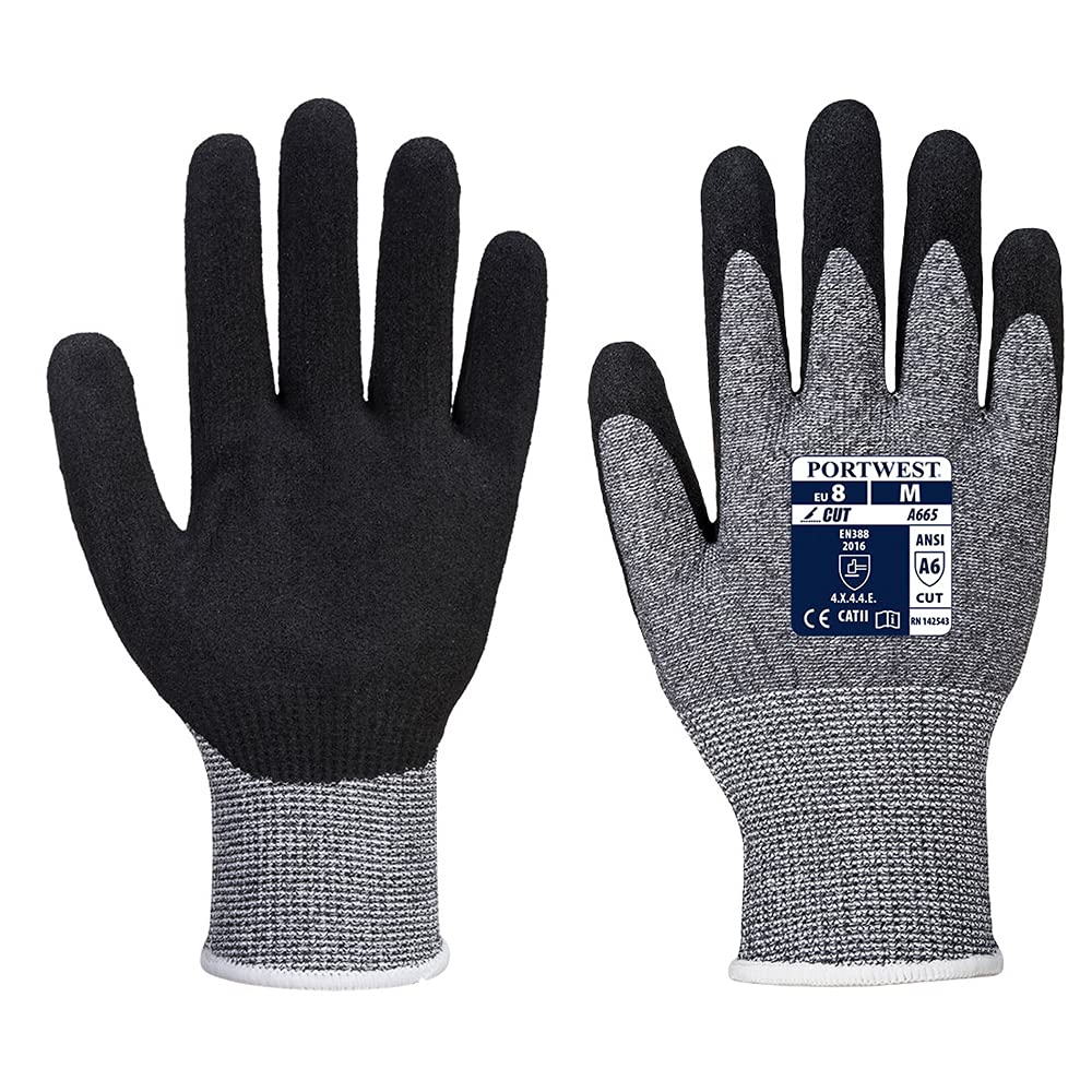 Portwest A665 VHR Advanced Cut Resistant Glove Gray, X-Large, Grey, XL
