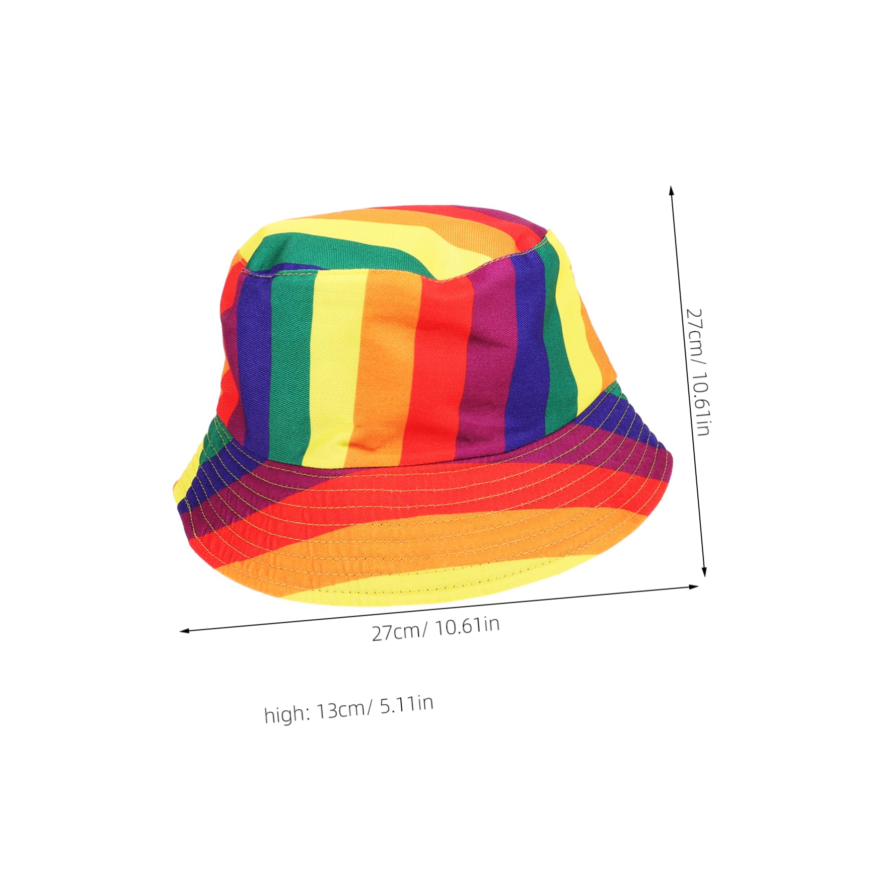CONGARTENO Rainbow Color Bucket Hat Lightweight Sunscreen Hat with Wide Brim for Outdoor Activities for Fishing Hiking and Daily Wear Fashionable Sun Protection Colors