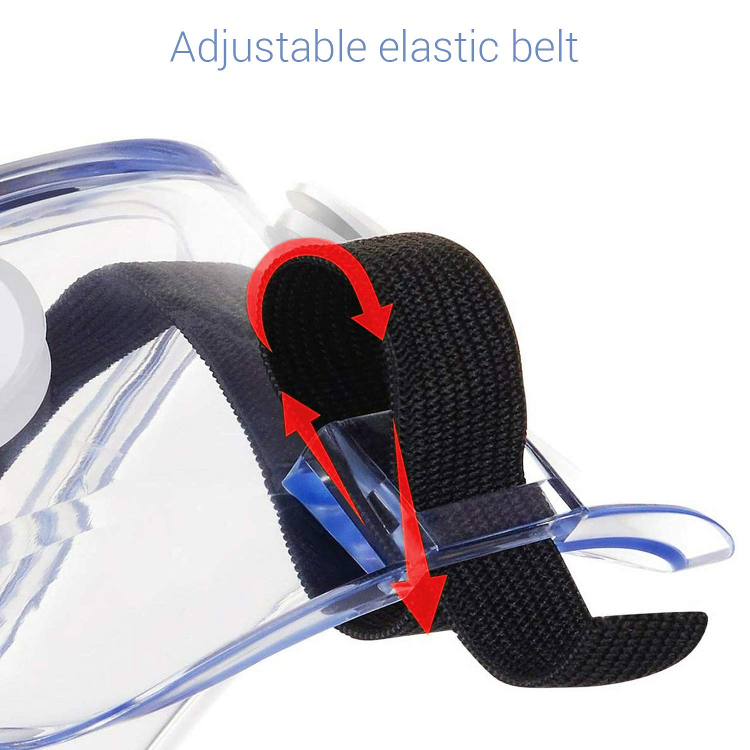 Lunettes de sécurité – Taille unique – Compatible avec les lunettes – Normes industrielles – Design unique de ventilation – Verres renforcés résistants et protecteurs – Sangle élastique réglable