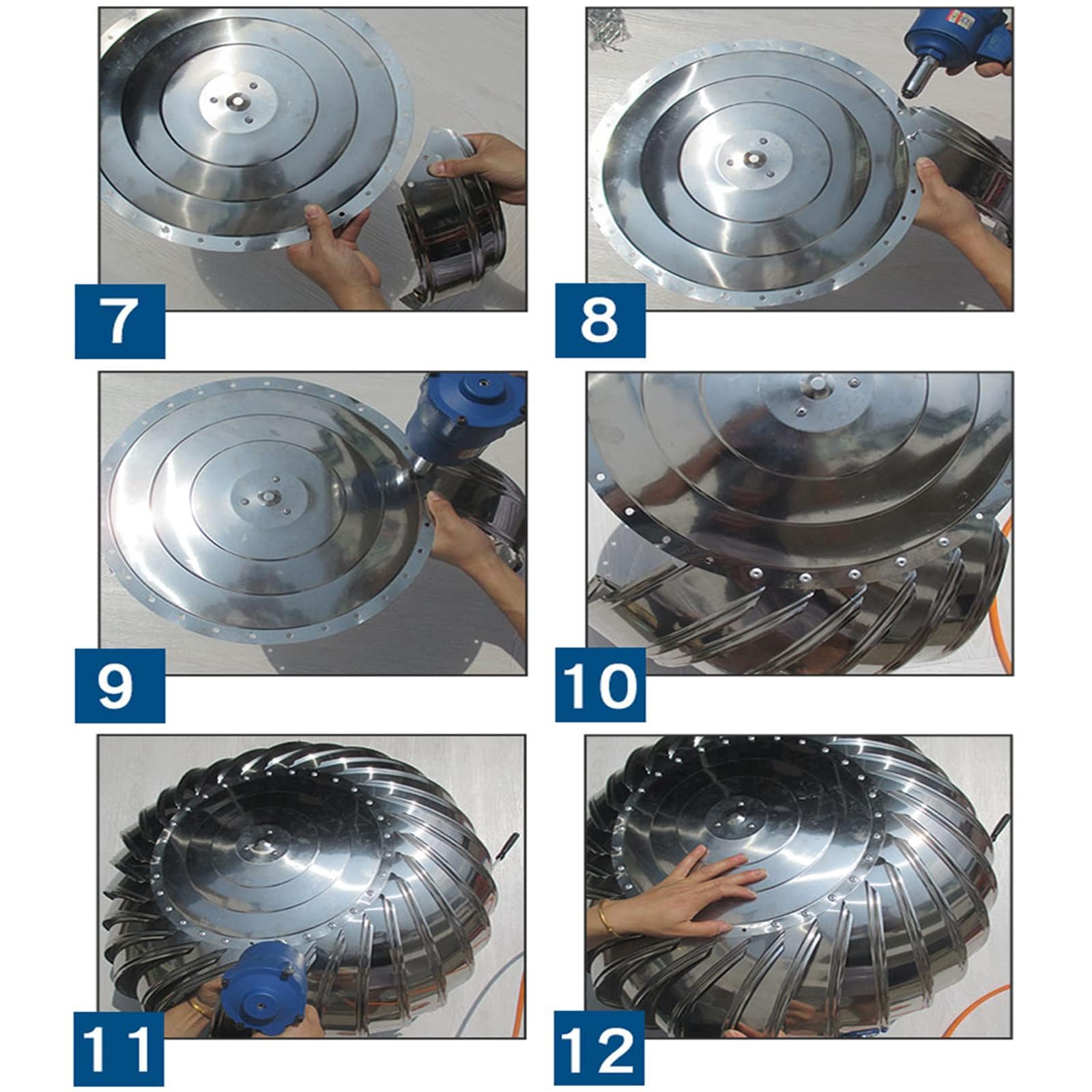 Comignolo in Acciaio Inox per Una Ventilazione efficiente dal Punto di Vista energetico, sfiato per Tetto Anti-Corrente discendente con Design Resistente alle intemperie.