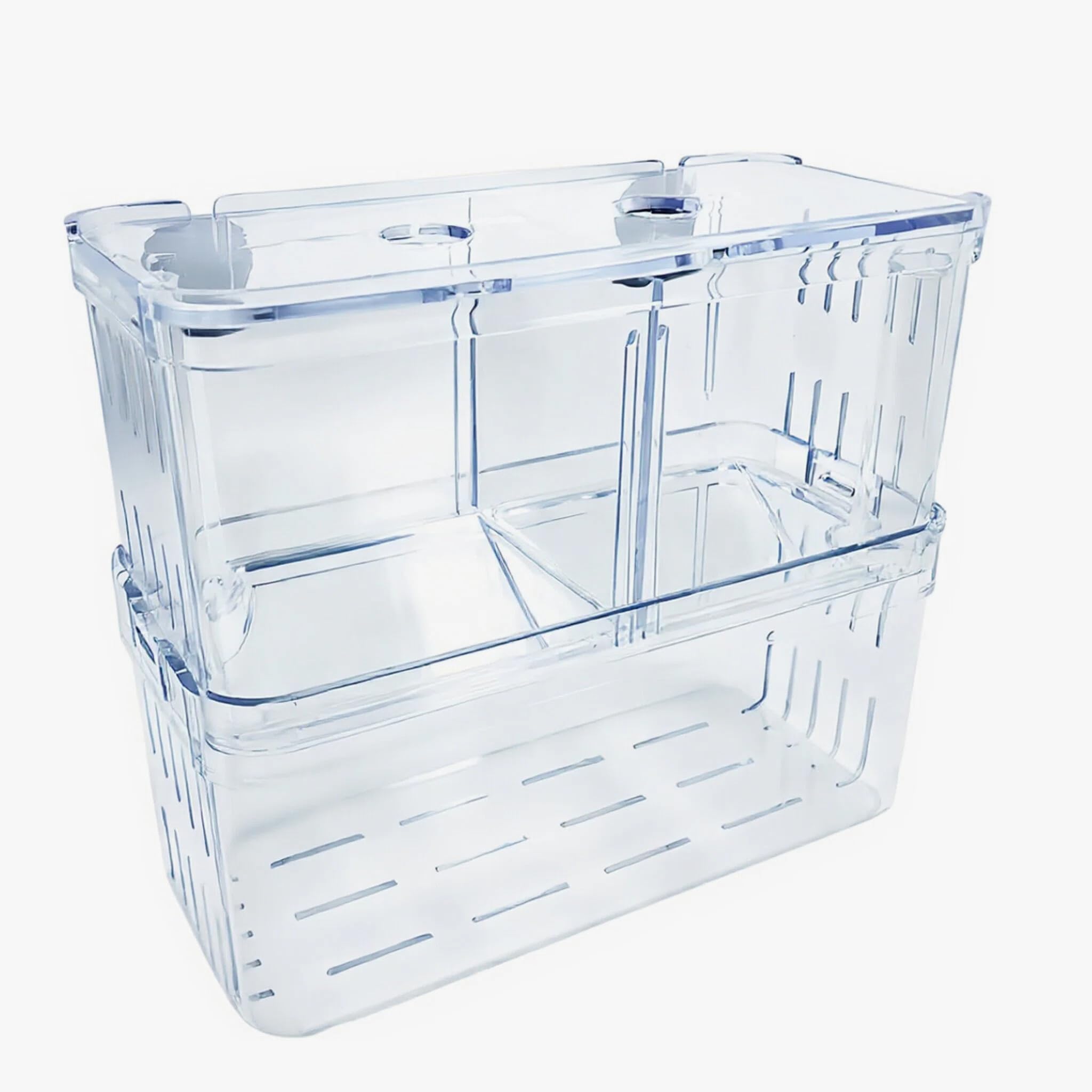 Mipukbay Medium Aquarium Isolation Breeding Box, Acrylic Transparent Aquarium Breeder Box for Fish Fry Hatching, Shrimp Breeding, Betta, Guppy,