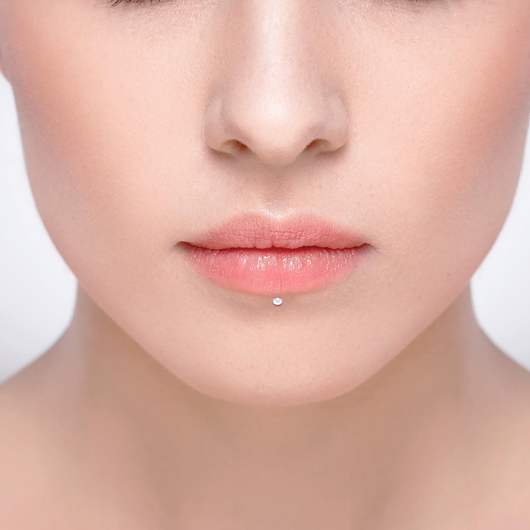Briana Williams Przezroczyste kolczyki do piercingu plastikowe kolczyki do nosa niewidoczne wargi bar kolczyk piercing biżuteria 16G 20G