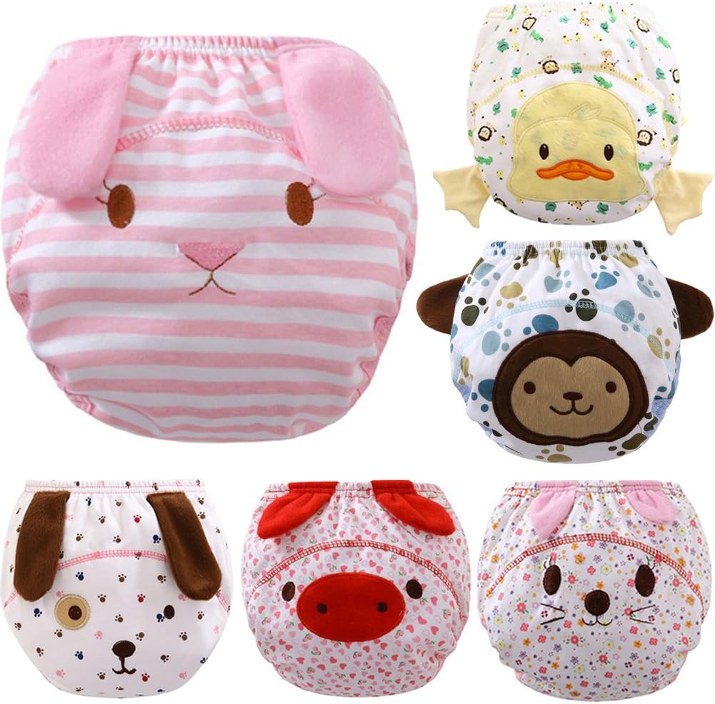 Tongchou 6pcs Baby Toddler Girls Boys Cotton Potty Training Pants Reusable 2-3 Years Size 100