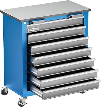 7-Drawer Rolling Tool Chest,Rolling Tool Chest on Wheels with Keyed Locking System,and 4 Foot Pad,Tool Cabinet can be Combined Cabinet Set with 5-Drawer Tool Box,for Garage