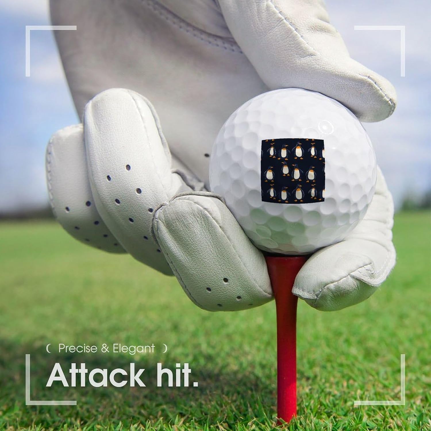 Penguins Pattern Standard Golf Balls Performance Golf Distance Ball Gift for Golfers