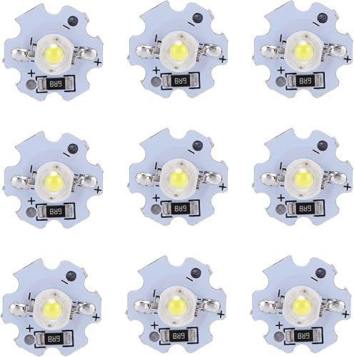 Miniatura 7 de POCREATION 25 chips LED AXD-1W-5V, bombilla LED de chip de 5 V, 200 lm y 1 W de alta potencia para accesorios de iluminación de bricolaje (blanco