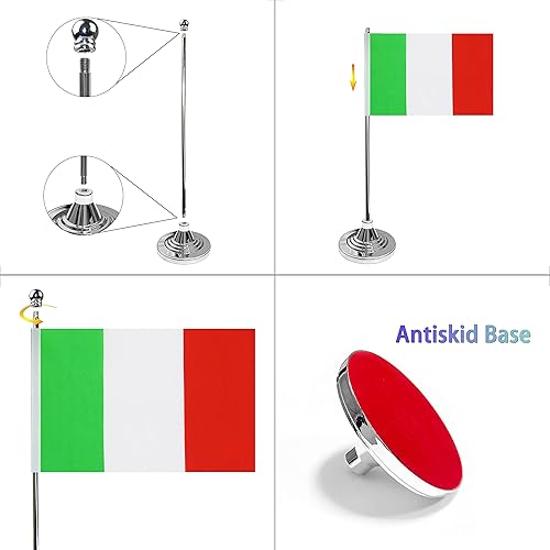 Miniatura 83 de WXTWK Paquete de 2 banderas japonesas de escritorio, pequeñas banderas de mesa japonesas con base de soporte, decoración de celebración de eventos