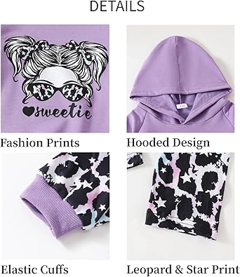 Cooles Mädchen Outfit - Hoodie Mit Leggings, Batik Design