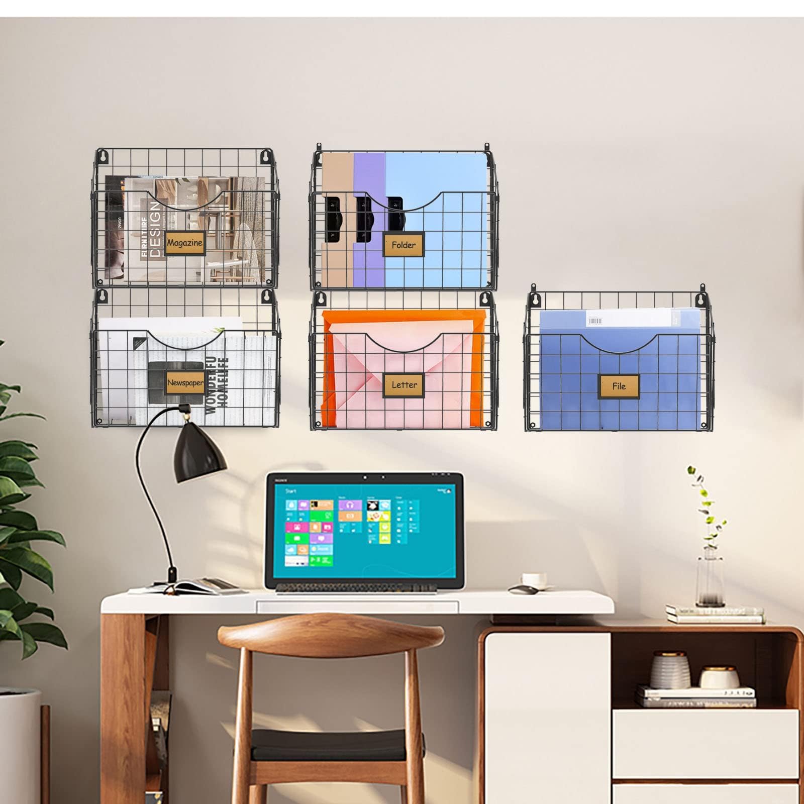 Over The Door X-cosrack Stackable Hanging Wall Files Rack & 4-Tier ...