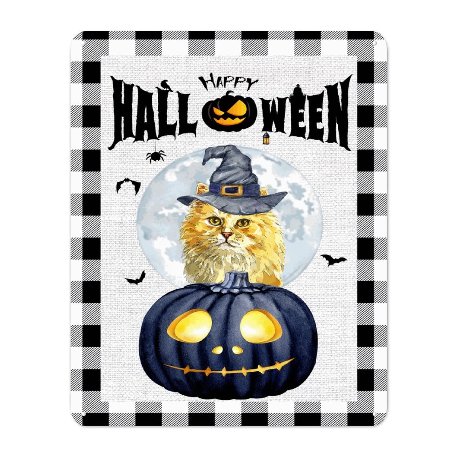 Plaque Halloween métallique antirouille pour habiller un mur vide sans risquer l'usure