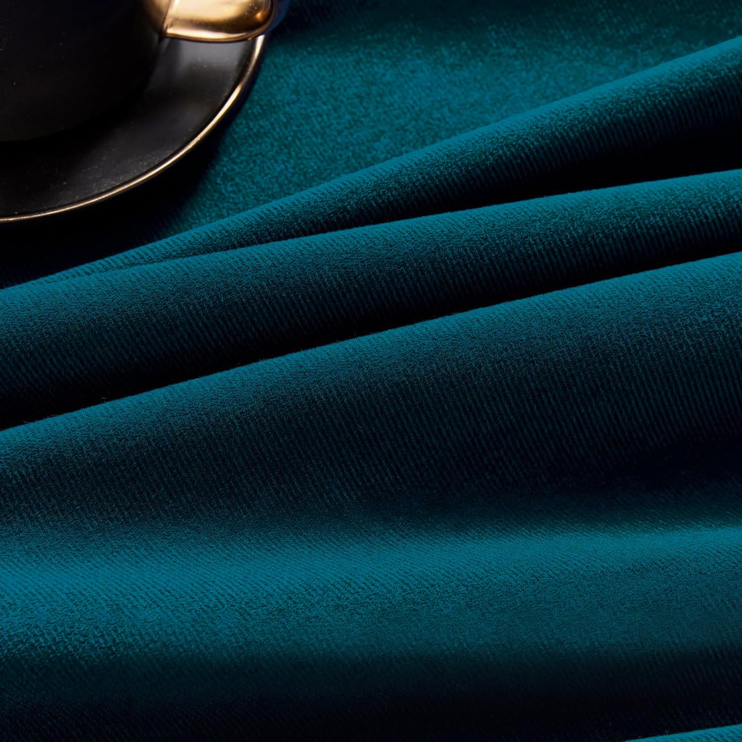Joydeco Tende per Interni 100% Oscuranti Velluto Verde Blu 330g/㎡ 2 Pezzi L 140 x A 240 cm Nastro Tenda Termica Isolante Freddo e Caldo Soggiorno Camera da Letto Curtains