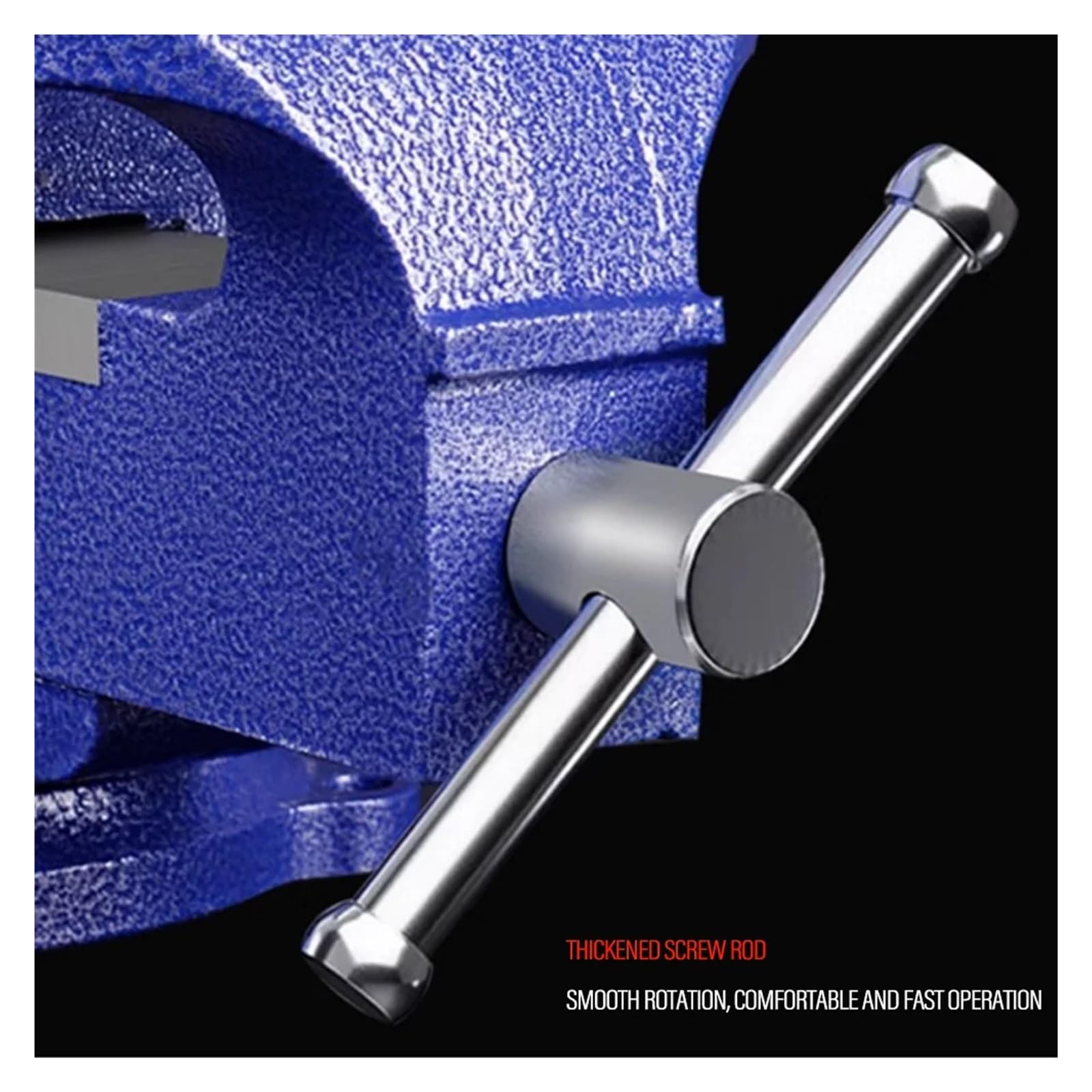 Bench Plie 4" /5" /6" Vice Abrazadera portátil Base giratoria de 360° Mesa de tornillo de banco CNC for fresadora de carpintería Prensa de perforación (azul)(4inch)