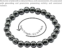 Vista 98 de Amazing Gemstone Pulsera de cristal para mujeres y hombres, pulsera de cristal curativo de protección, pulsera elástica con cuentas de piedras