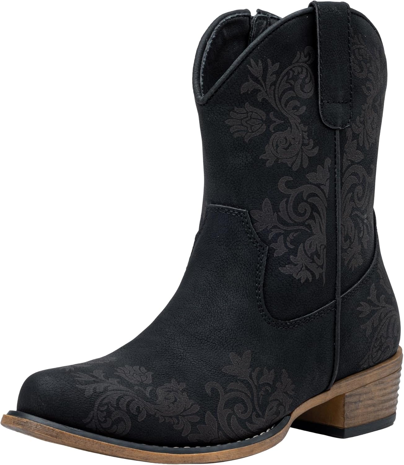 Western Cowboy Boots-9805-black