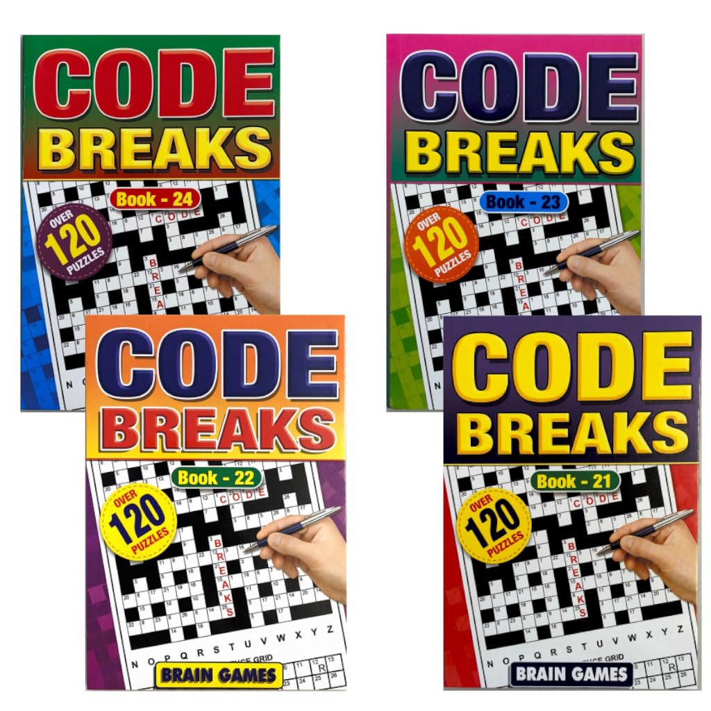 4x Code Breaks Jumbo Puzzle Book - Assorted Books, Crosswords