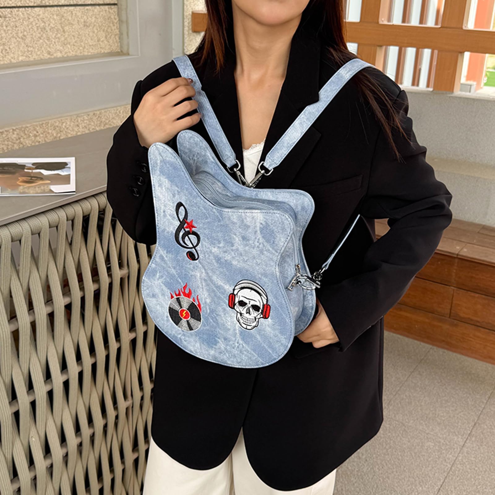 Bolso de mano de piel sintética de gran capacidad para viajes y diarios