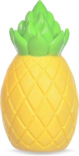 Wags & Wiggles Juguete flotante de piña TPR para perros, divertido juguete de verano para perros que flotan, juguete flotante de agua chirriante,