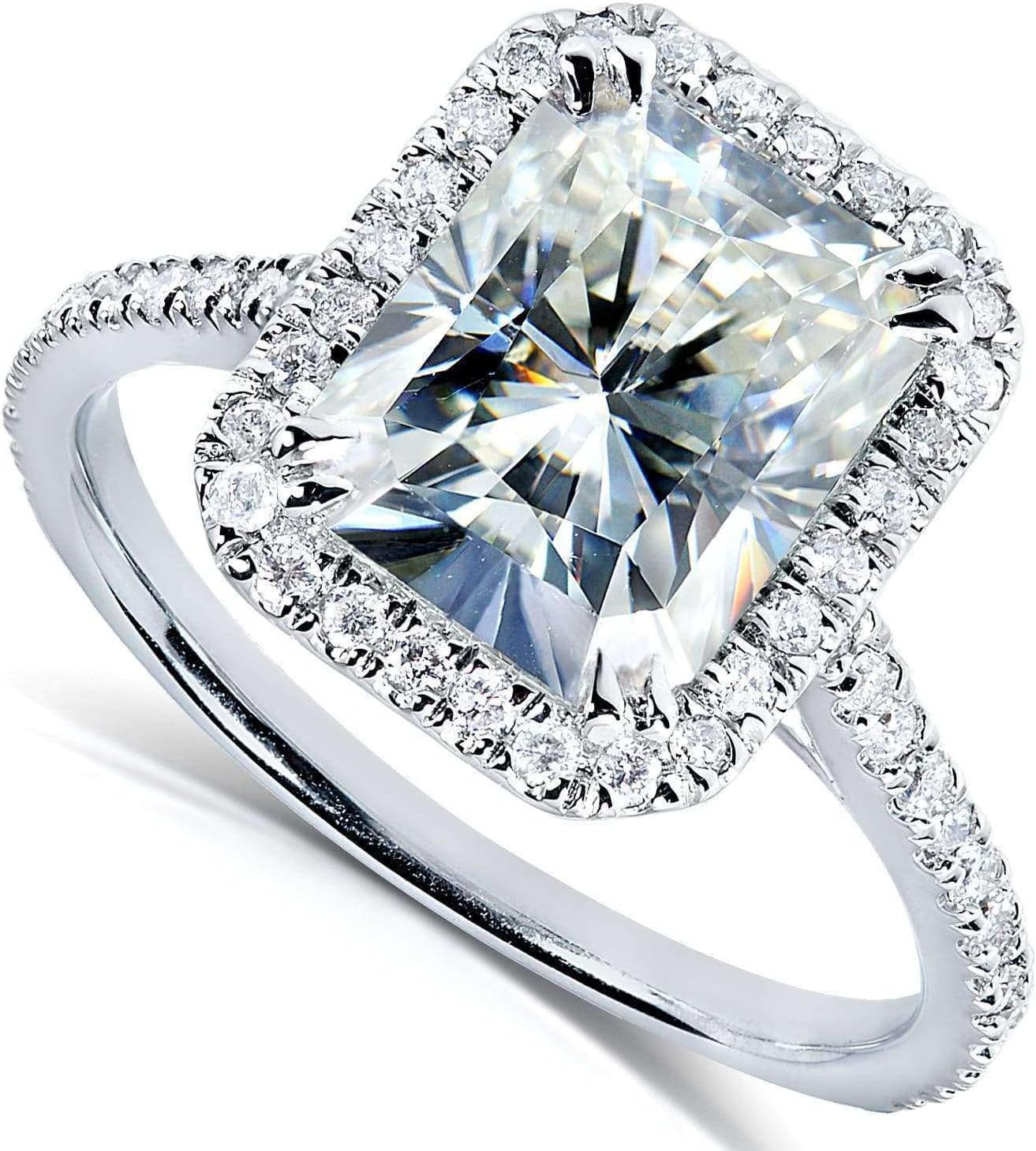 Kobelli Radiant-cut Moissanite Engagement Ring 3 CTW 14k Gold