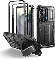 Vista 9 de Dexnor Funda para Samsung Galaxy S24 Plus con cubierta deslizante integrada para cámara, protector de pantalla y soporte, a prueba de golpes, funda