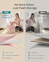 Vista 8 de SONGMICS Cubitos de almacenamiento, juego de 6 cajas de almacenamiento plegables sin olor, 10.2 x 10.2 x 11 pulgadas, organizadores de armario