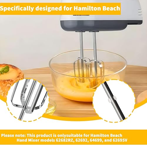 Miniatura 5 de Batidores de mano para Hamilton Beach, compatible con mezclador eléctrico 62682RZ 62692 64699 62695V