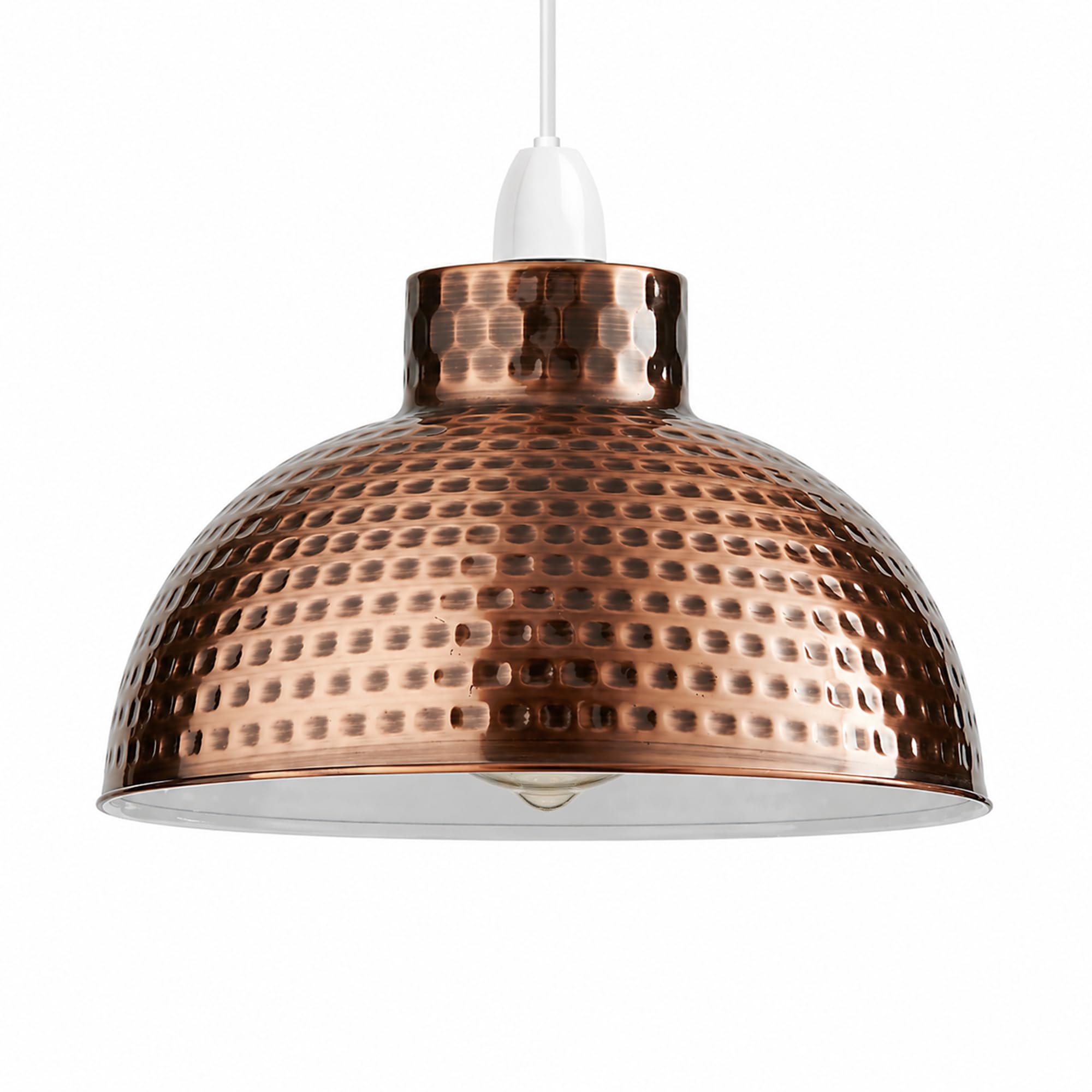 Dc Voltage Copper Dome Lamp Shade 26Cm Retro Industrial Easy Fit