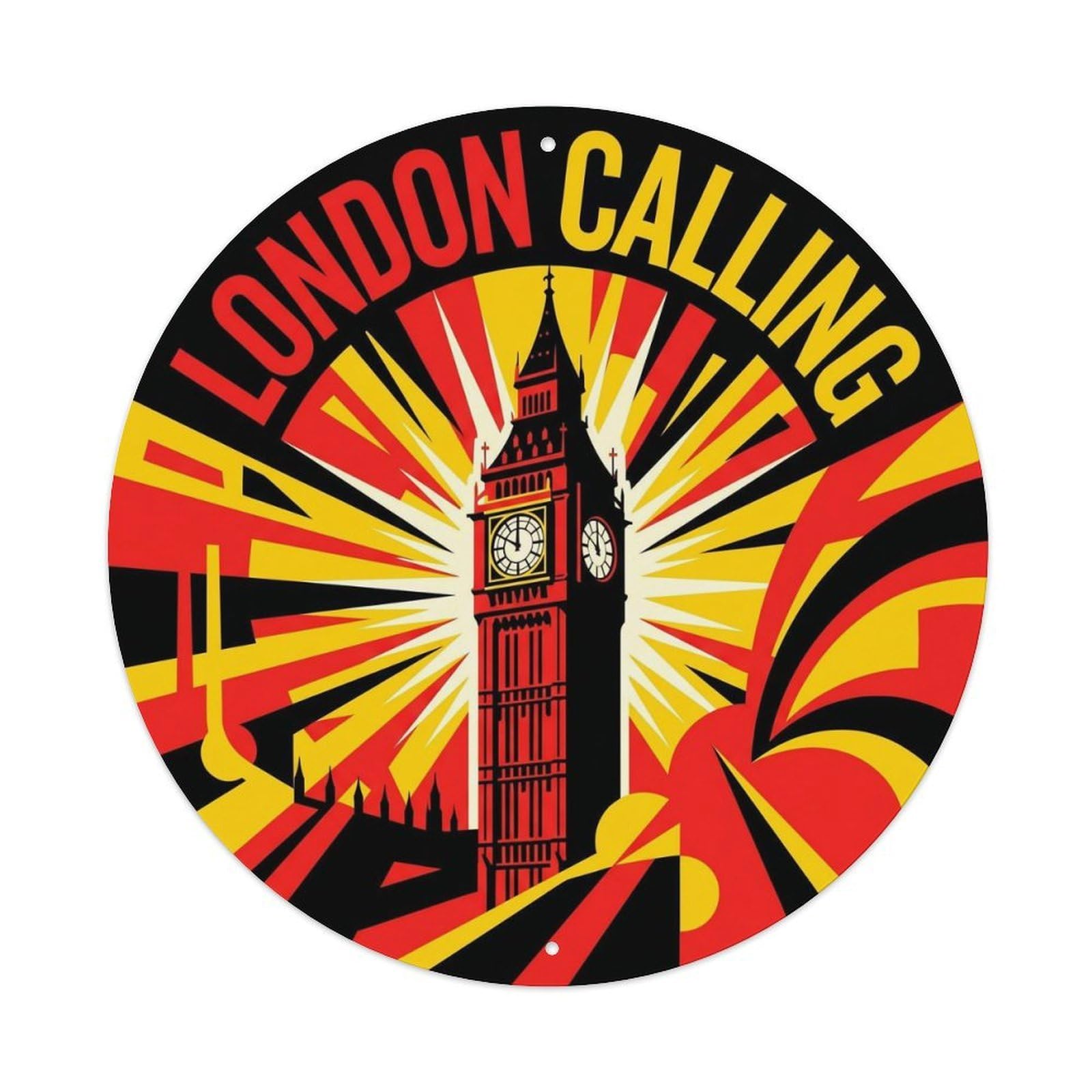 Fqcyn Style Vintage Travel London Calling Adventure Metal Tin Sign