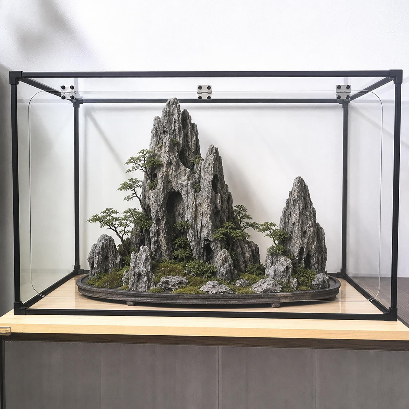 Vitrine Transparente en Acrylique De 20 À 80 Cm avec Base De 10 Mm