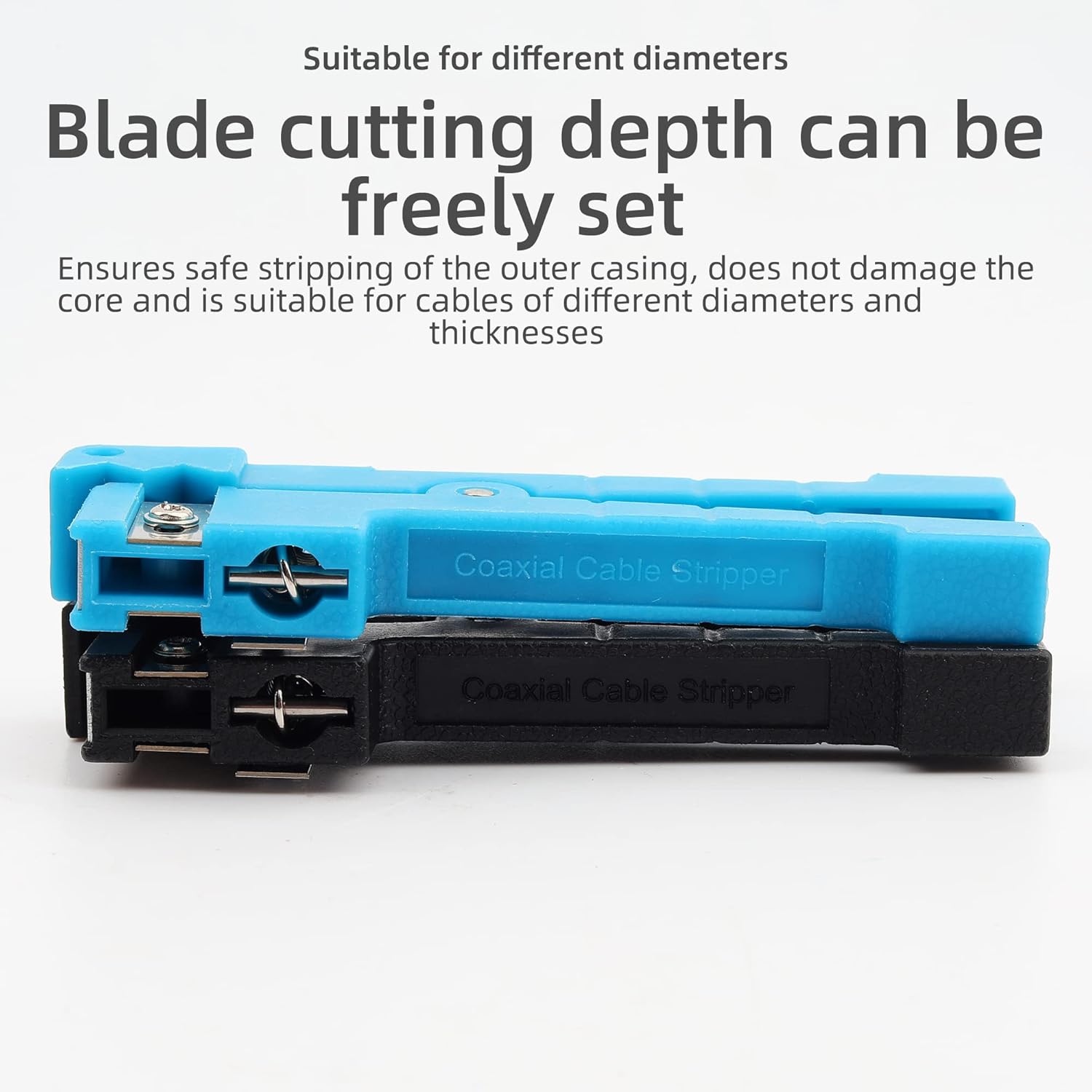 45-163 Coaxial Cable Stripper Transverse Beam Tube Open and Stripping Knife 45-165 Fiber Optic Wire Stripper