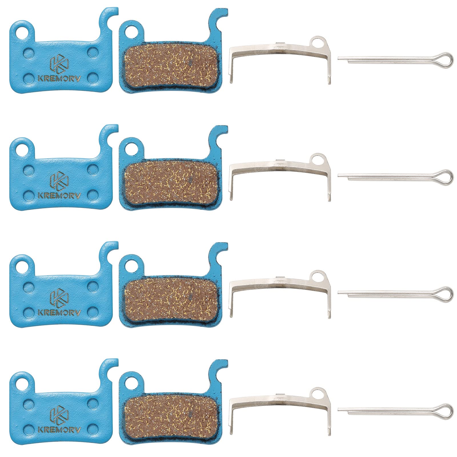 Plaquettes De Frein Vélo Résine - Lot De 4 Paires - Compatibles Shimano Deore XT XTR SLX Etc. - Silencieuses Et Durables