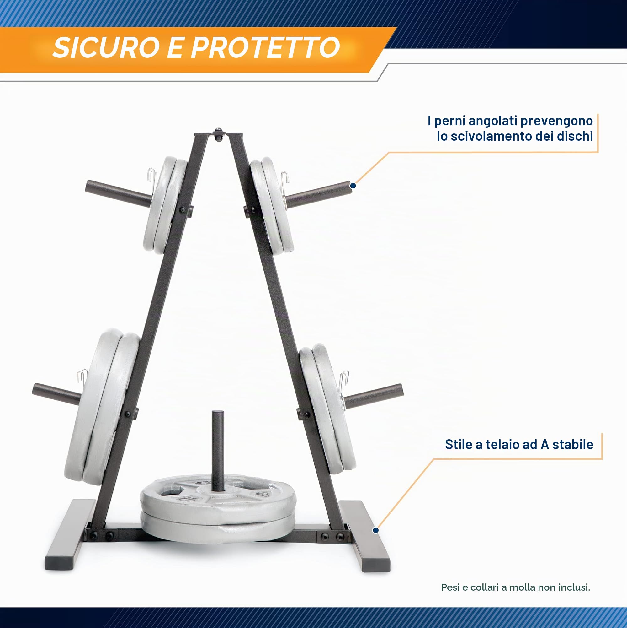 Marcy Albero per pesi standard per piastre da 2,5 cm per palestra domestica, capacità massima 300 libbre PT-5733