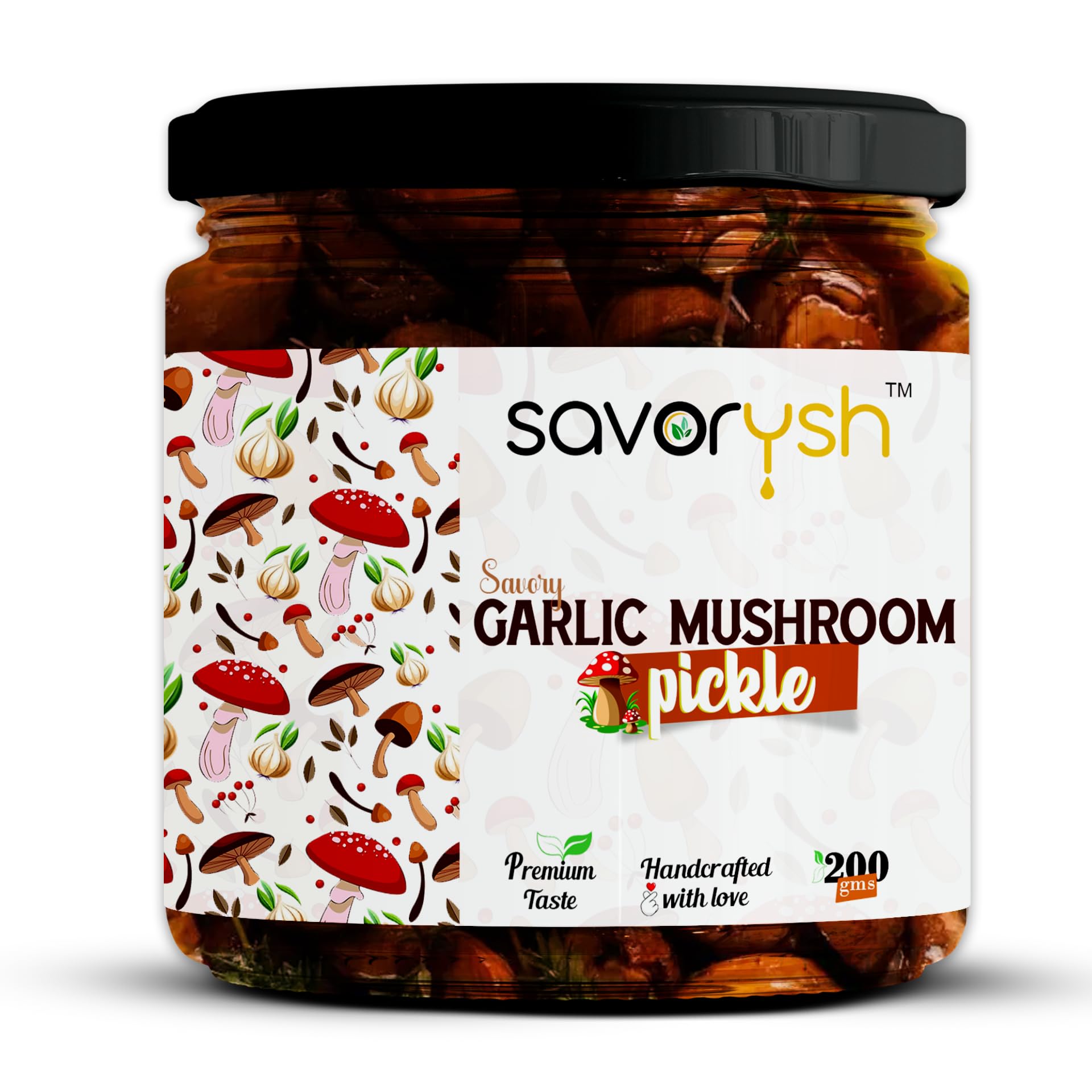 Savorysh Garlic Mushroom Pickle – Homemade Zesty Blend of Mushrooms & Garlic | Sun-Dried, No Artificial Preservatives & Colors | 200 GMS (B0D8L27PM5) Amazon Price History, Amazon Price Tracker