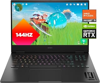 OMEN 16 inch Gaming Laptop, FHD Display, 144Hz Refresh Rate, AMD Ryzen 5 7640HS, 16 GB RAM, 1 TB SSD, NVIDIA GeForce RTX 4050 Graphics, Windows 11 Home, 16-xd0010ca (2023)
