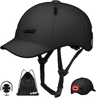 SecurityFreedom Adult Bike Helmet with USB Rechargeable Rear Light - CPSC/ASTM Certified, Adjustable Fit, Baseball Cap Style for Men Women Road Mountain Biking