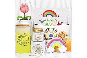 Thank You Gifts for Teachers - Appreciation Gifts Including Custom Mug, Scented Candle, Greeting Card