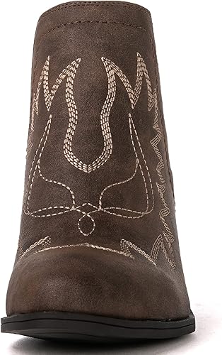 Vista 4 de GLOBALWIN Botas de tobillo para mujer, botas vaqueras del oeste