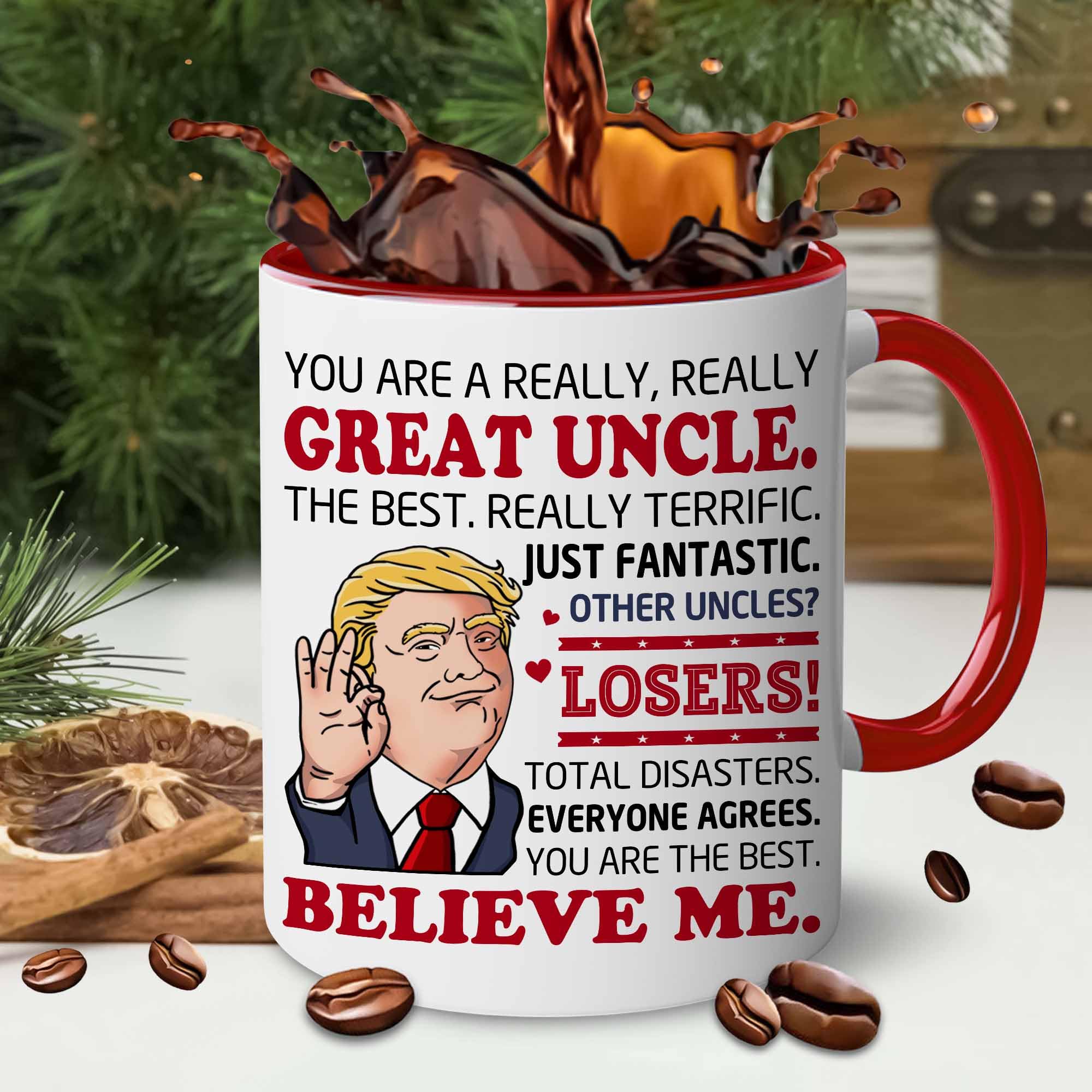 BECHUSKY Fathers Day Gift For Uncle - Best Uncle Gifts From Niece Nephew - Great Uncles Mugs - Best Uncles Ever Cup - Father Day, Birthday Gifts For Old Man, Elder - Uncles Coffee Mug 11 OZ